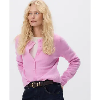 Dámský svetr Reserved - Vlněný kardigan - růžová - 605FW-30X - 605FW-30X-S