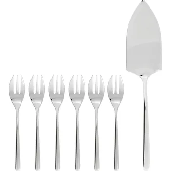 Příbor Sambonet Sada 6 dezertních vidliček a servírovací lopatky, Linear 52513A87