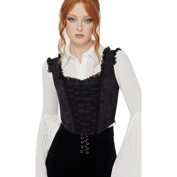 Korzet korzet dámský (top) KILLSTAR x CORPSE BRIDE - Haunted Phase - Purple/Black - M