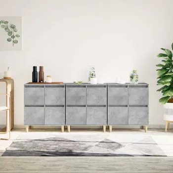 Příborník do zásuvky zahrada-XL Příborníky 3 ks betonově šedé 60 x 35 x 70 cm kompozitní dřevo 3185771