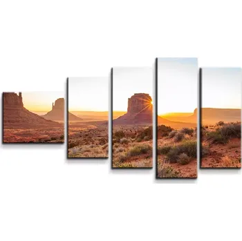Obraz Sablio Obraz - 5-dílný Skály v poušti 2 - 100x60 cm