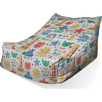 Sedací pytel Sablio Sedací vak Lounge Happy day - 80 x 95 x 50 cm