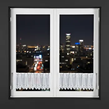 Záclona Dekorační metrážová vitrážová záclona VIOLETTA bílá výška 30 cm MyBestHome Cena záclony je uvedena za běžný metr, kod: 001539