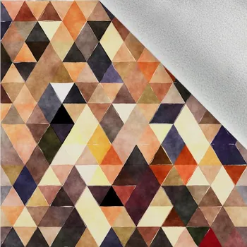 Látka softshell zimní pružný trojúhelník hnědý