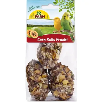 Krmivo pro ptáka JR Birds Kukuřičná rolka s ovocem