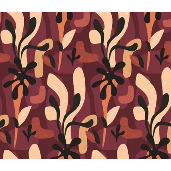 Látka na plavky, fitness oblečení fantazie bordo