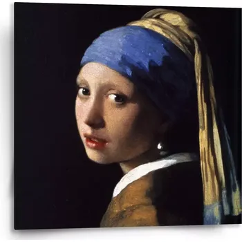 Obraz Sablio Obraz Dívka s perlou - Johannes Vermeer - 110x110 cm