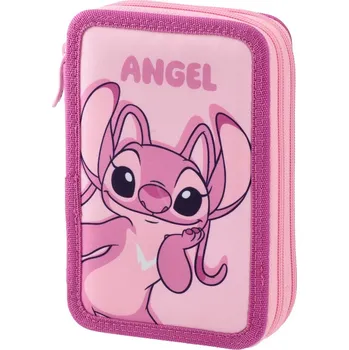 Penál JUNIOR-ST Penál dvoupatrový Lilo a Stitch, Sunny days vybavený