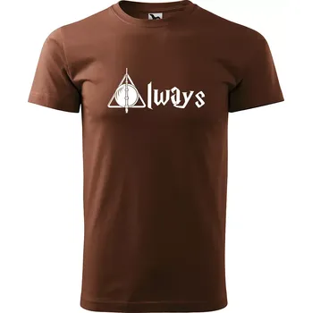 Pánské tričko Sablio Tričko s potiskem Relikvie Always - hnědé S