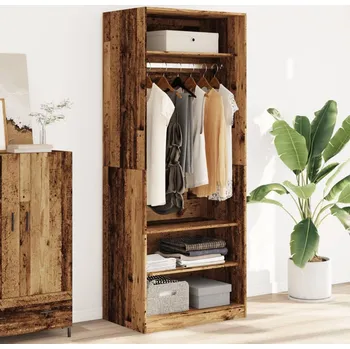 Příborník a kredenc zahrada-XL Šatní skříň old wood 80 x 50 x 200 cm kompozitní dřevo 3307700