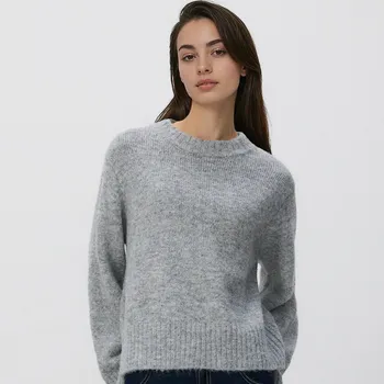 Dámský svetr Reserved - Svetr s příměsí vlny - středně šedá - 159GS-85M - 159GS-85M-M