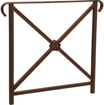 Zábradlí Procity Zábradlí Héritage, délka 800 mm, dvě madla, jednoduchý kříž s růžicí, barva hnědá RAL8017