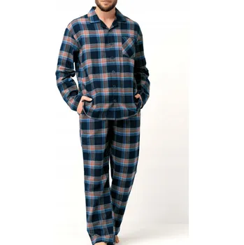 Pánské pyžamo Key Pánské pyžamo MNS 431 B25 s dlouhým rukávem, velikost 3XL