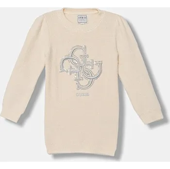 Dívčí oblečení Dívčí šaty Guess K5BK06.Z3220.9BYA béžová 01X, vel. 105-112