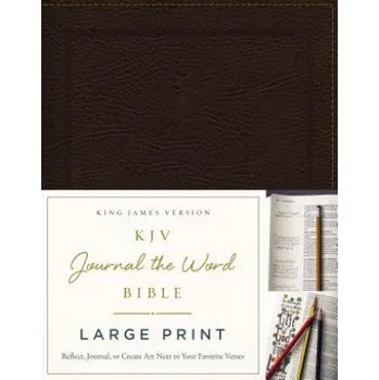 KJV, Journal the Word Bible, Large Print, Bonded Leather, Brown, Red Letter (Thomas Nelson)(Pevná)