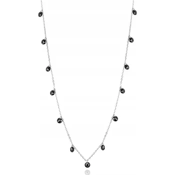 Náhrdelník STŘÍBRNÝ NÁHRDELNÍK ryzost 925 Choker Černé Zirkony