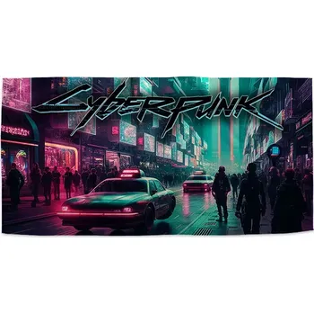 Osuška Sablio Ručník Cyberpunk 2077 Město - 50x100 cm