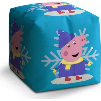 Taburet Sablio Taburet Cube Prasátko Pepina Vločka: 40x40x40 cm