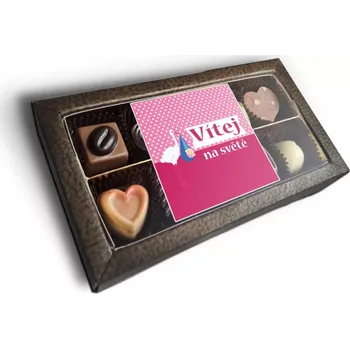 Bonboniéra Sablio Pralinky Vítej na světě 4 - 10 ks pralinek