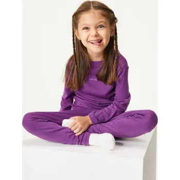 Dětské merino triko UNUO s dlouhým rukávem, Ostružinová Velikost: 122/128