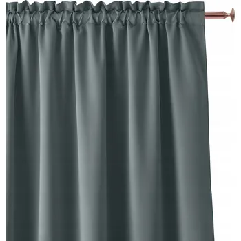 Obraz Hotový závěs do pokoje 140x250 na pásce Aura tmavě šedá