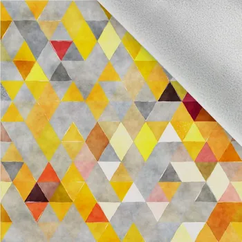 Látka softshell zimní trojúhelník žlutý