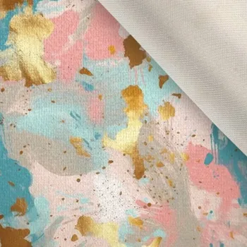 Látka samet/velvet Doris zlatorůžový mramor