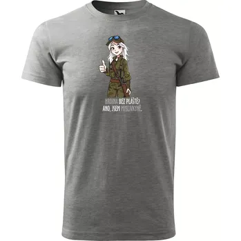 Pánské tričko Sablio Tričko s potiskem Ano, jsem myslivkyně - šedé M