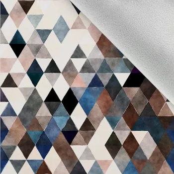 Látka softshell zimní pružný trojúhelník modrý