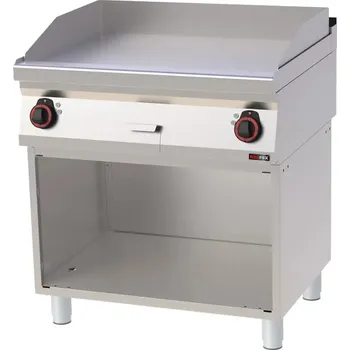 Kuchyňský gril Grilovací deska 80x51 elektrická chromovaná hladká s podestavbou