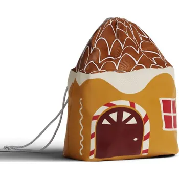 Box na hračky - panel se střihem S perníkový domeček