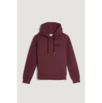 Dámská mikina MIKINA GANT REG TONAL SHIELD HOODIE PLUM WINE