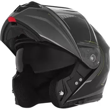 Helma na motorku BRUNOX přilba N968 TOMAK, NOX (černá matná, neon žlutá, vel. XS)