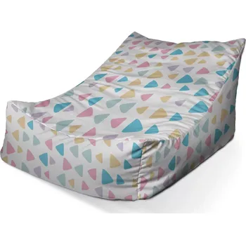 Sedací pytel Sablio Sedací vak Lounge Barevné trojúhelníčky - 80 x 95 x 50 cm