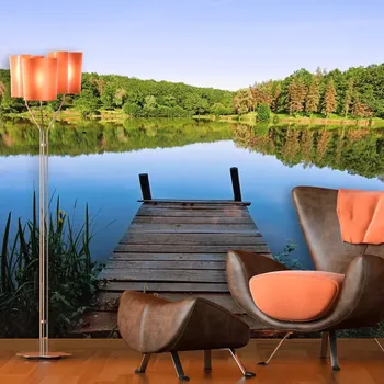 Tapeta Sablio Tapeta Molo na jezeře - 125x75 cm