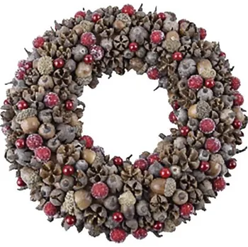 Vánoční dekorace Vánoční věnec s žaludy ACRON přírodní
