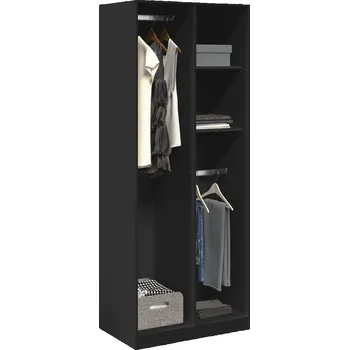 Šatní skříň zahrada-XL Šatní skříň černá 80 x 50 x 200 cm kompozitní dřevo 3307757