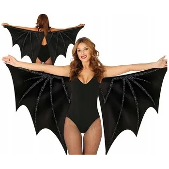 Kostým Plášť BAT KŘÍDLA Černý upír Halloween Karneval ples