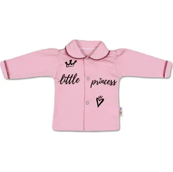 Dětská móda Baby Nellys Bavlněná košilka Little Princess - růžová Velikost: 68 (3-6m)