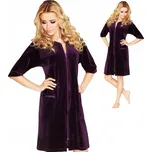 ELEGANTNÍ MĚKKÝ SAMETOVÝ ŽUPAŇ ŽUPAN ZIPEM XXL SLÍVA WANMAR
