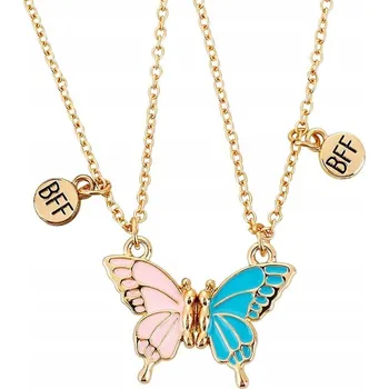Náhrdelník Zlatý ocelový náhrdelník s motýlem, nastavitelná délka