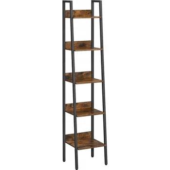 Knihovna Regál Vasagle 33,8 cm x 170 cm x 30 cm dřevo retro