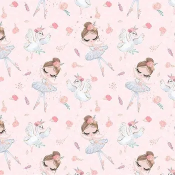 Látka softshell zimní - baleríny růžové se šedým fleecem