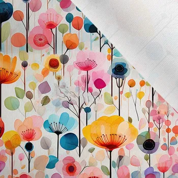 Látka matná na plavky, fitness oblečení letní květiny Extrem