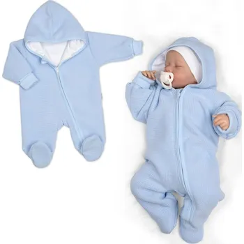 Dívčí oblečení Pletený overal s kapucí, CUTE - sv. modrý, vel. 62