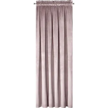 Obraz Hotový závěs hotový, zatemňující, z veluru, na pásce Eurofirany 140x270 pudrová