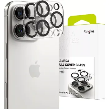 Telefonní příslušenství Ringke Camera Full Cover Glass 2-Pack: Ochrana fotoaparátu iPhone 16 Pro / 16 Pro Max čirá