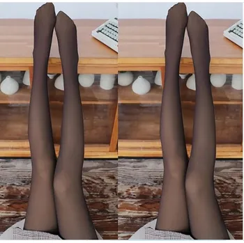 Dámské punčochy TURMIN Punčocháče pro ženy, umělé poloprůhledné punčocháče s podšívkou