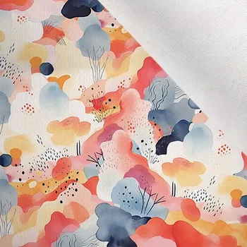 Látka matná na plavky, fitness oblečení kaňky akvarel