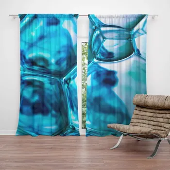 Závěs Sablio Závěs Modré bubliny: 2ks 140x250cm